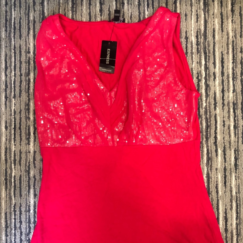 Nwt pink sleeveless express top